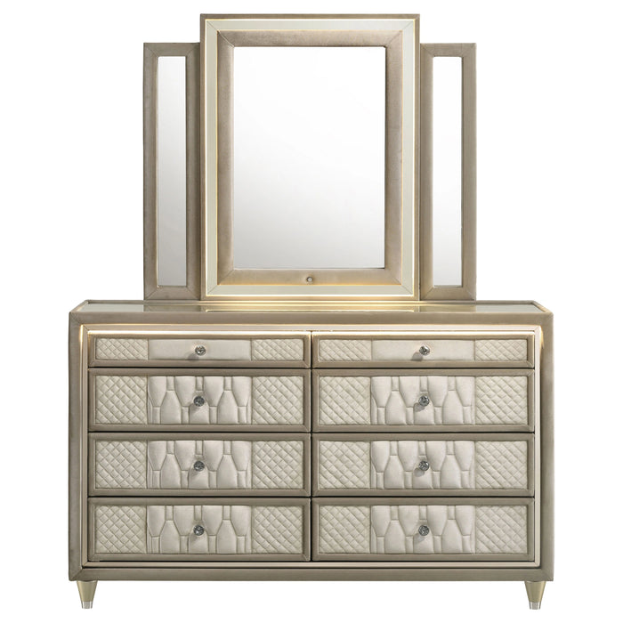 Lorient LED Dresser with LED Mirror - Premium Furniture For Less (CA)