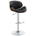 Harris Adjustable Bar Stool Black and Chrome image