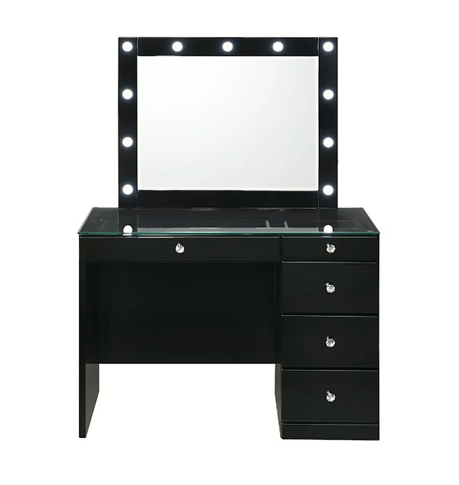 Crown Mark Furniture Avery Vanity in Black B4850BK