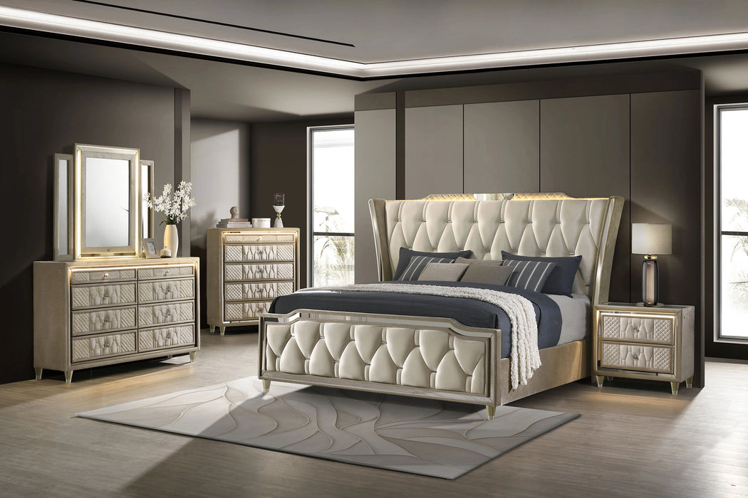 Lorient LED Dresser with LED Mirror - Premium Furniture For Less (CA)