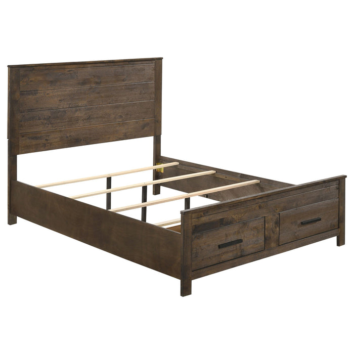 Woodmont Queen Storage Bed Rustic Golden Brown image