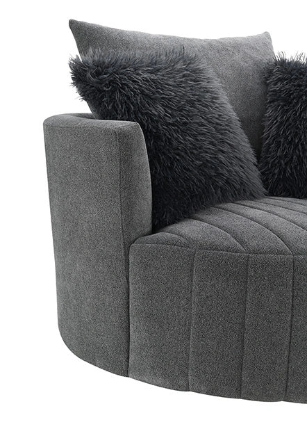 Hoople Channel Tufted Swivel Chair