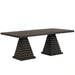 Plateau Rectangle Table Pedestal Base-Rustic Espresso