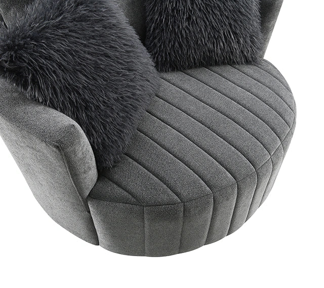 Hoople Channel Tufted Swivel Chair