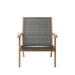Radius Patio Wood And Gray Wicker Side Chair (2 Per Carton)