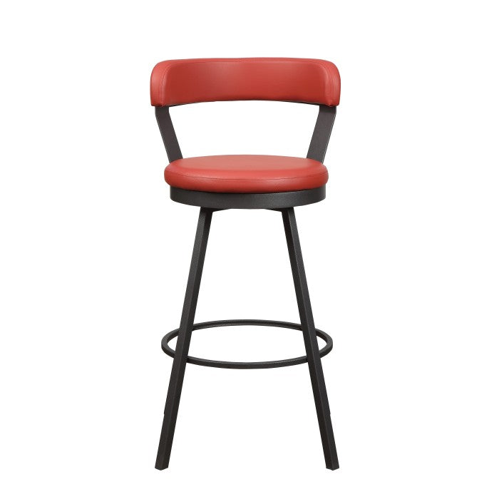 5566-29RD - Swivel Pub Height Chair, Red