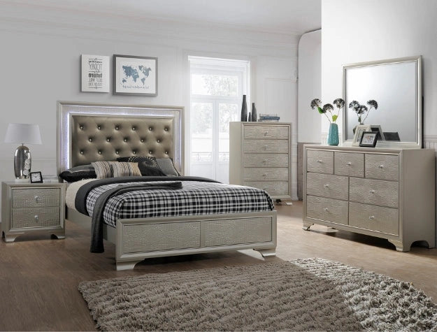 Crown Mark Lyssa 5 Drawer Chest in Embossed Crocodile Pattern image