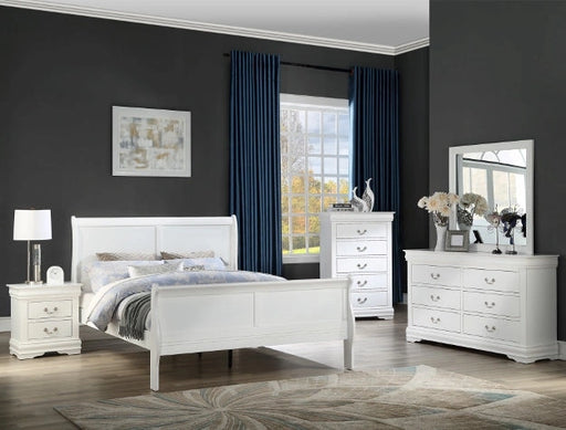 Crown Mark Louis Philip Nightstand in White image