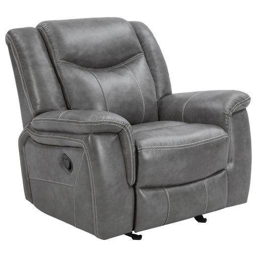 Conrad Upholstered Motion Glider Recliner Grey image