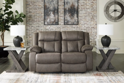 First Base Reclining Loveseat - Premium Furniture For Less (CA)