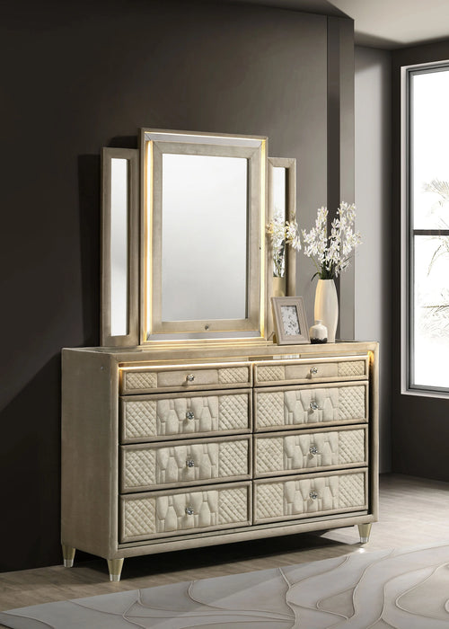 Lorient LED Dresser with LED Mirror - Premium Furniture For Less (CA)