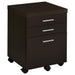 Skylar 3-drawer Mobile File Cabinet Cappuccino image