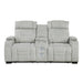 Ronan-Double Reclining Love Seat with Center Console, Wireless Speakers, Storage Arms, Cup holders and LED image