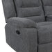 Redondo Laf Console Loveseat W/ 2 Recliners-Dk Gray