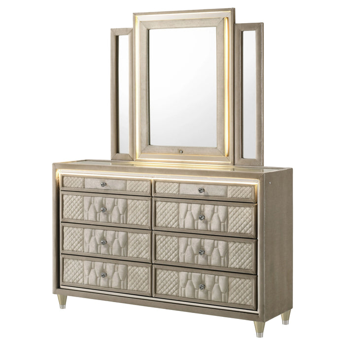 Lorient LED Dresser with LED Mirror - Premium Furniture For Less (CA)