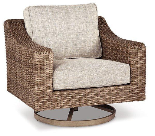Beachcroft Outdoor Swivel Lounge with Cushion - Premium Furniture For Less (CA)