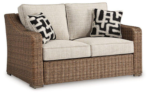 Beachcroft Outdoor Loveseat with Cushion - Premium Furniture For Less (CA)