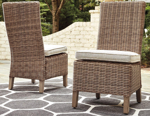 Beachcroft Outdoor Side Chair with Cushion (Set of 2) - Premium Furniture For Less (CA)