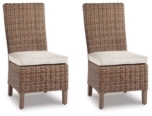 Beachcroft Outdoor Side Chair with Cushion (Set of 2) - Premium Furniture For Less (CA)