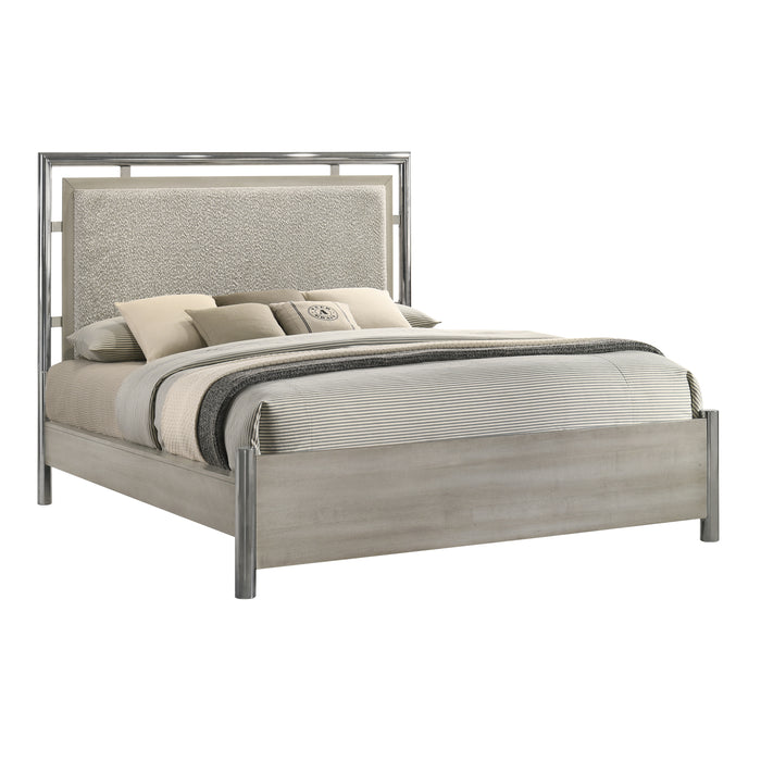 Lennox 5/0 Q Headboard, Footboard & Slat Kit-Gray