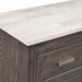 Lisbon Marble Top Dresser-Gray
