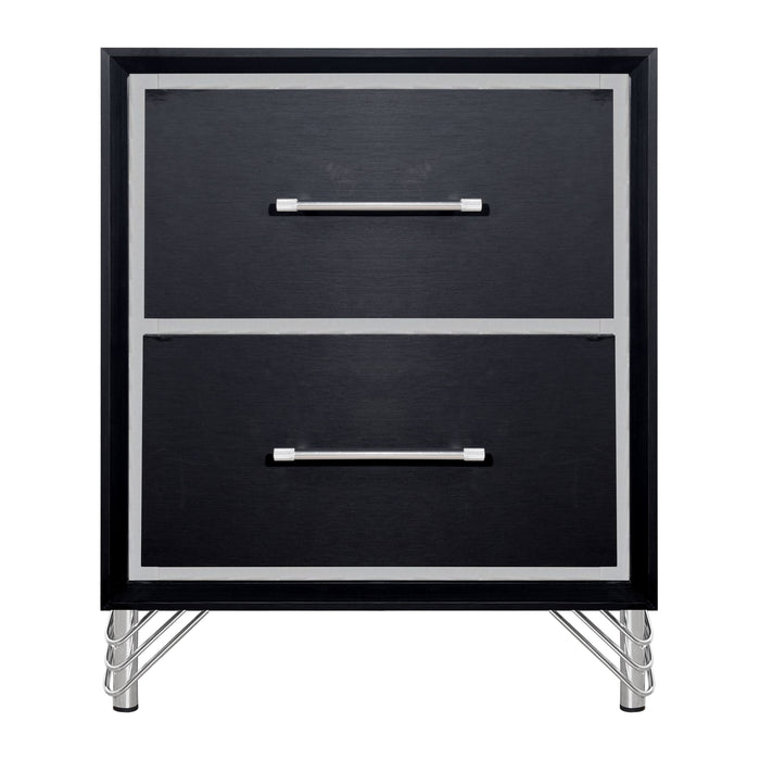 Ava 2 Drawer Nightstand-Ebony