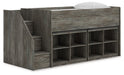 Frandern Loft Bed with Bookcase Storage - Premium Furniture For Less (CA)