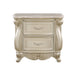Monique Nightstand W/Marble Top-Champagne