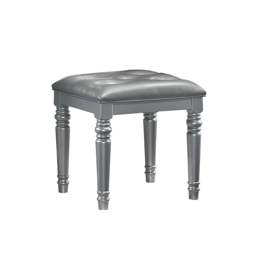 Valentino Dressing Table Stool-Silver