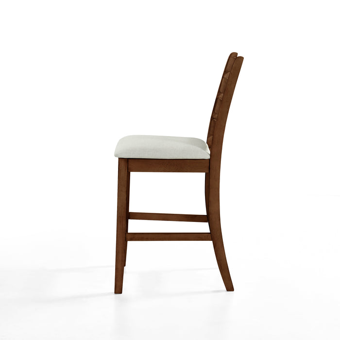 Pascal Ladderback Counter Chair (2 Per Carton)-Walnut