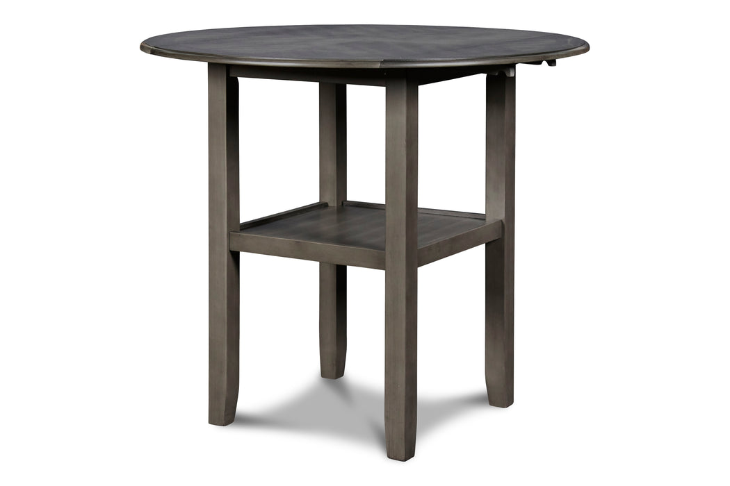 Gia 3 Pc 42" Counter Drop Leaf Table & 2 Chairs-Gray