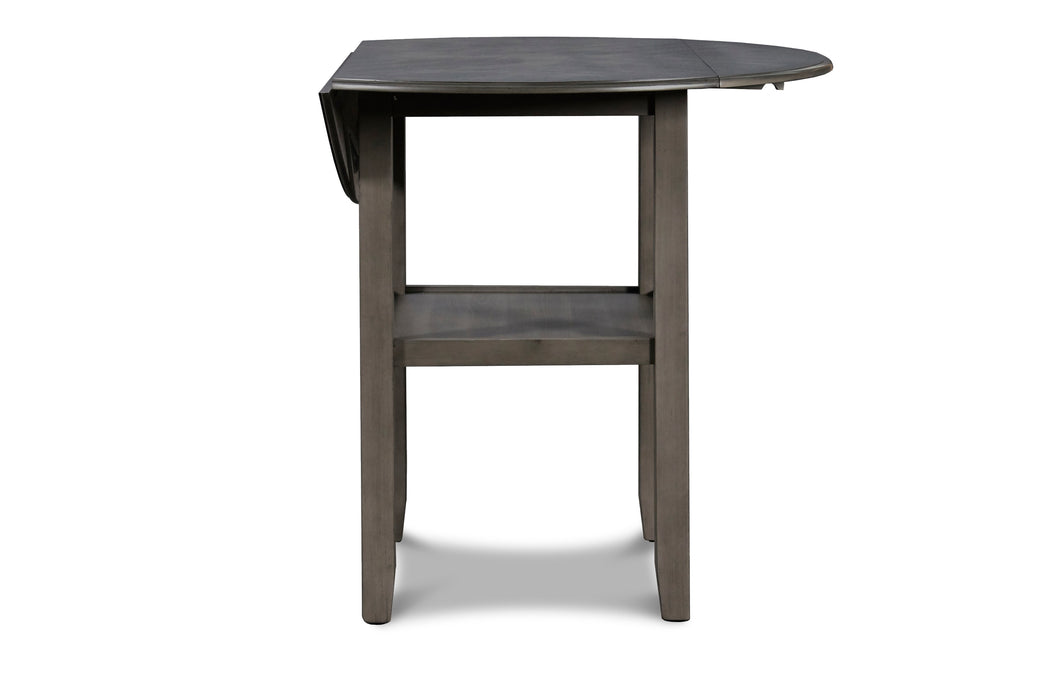 Gia 3 Pc 42" Counter Drop Leaf Table & 2 Chairs-Gray