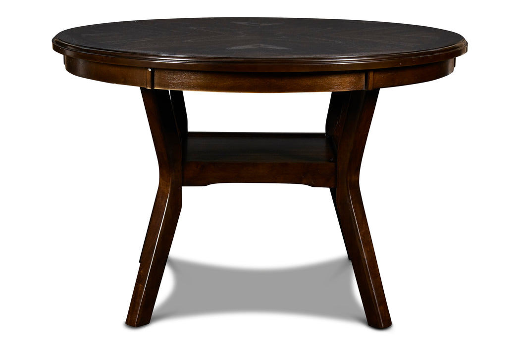 Gia 5 Pc 47" Round Dining Table & 4 Chairs-Cherry