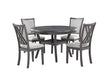 Amy 5 Pc 47" Round Dining Set-Gray