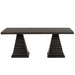 Plateau Rectangle Table Pedestal Base-Rustic Espresso