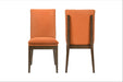 Maggie Dining Chair W/Terracotta Cushion-Walnut