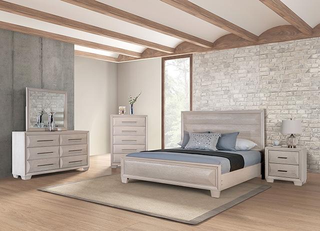Chemnitz Bed Espresso & White