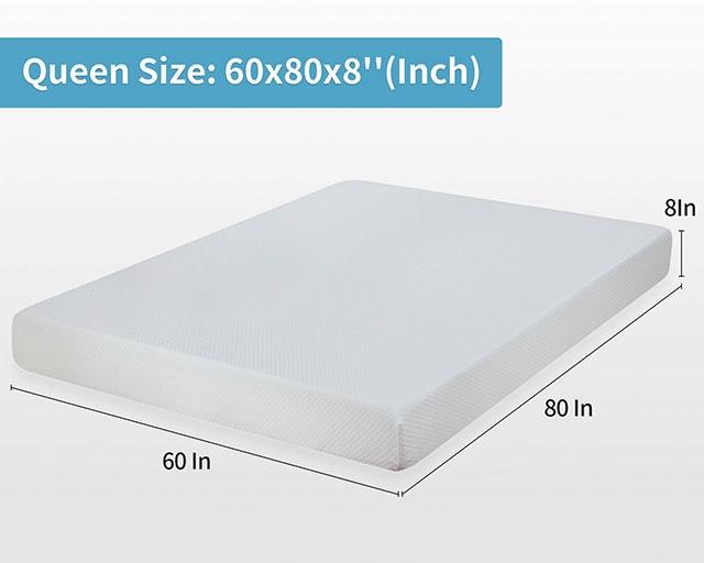 Artemisia 8" Memory Foam Mattress White