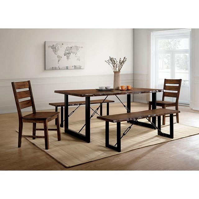Dulce Walnut/Black Dining Table - Premium Furniture For Less (CA)