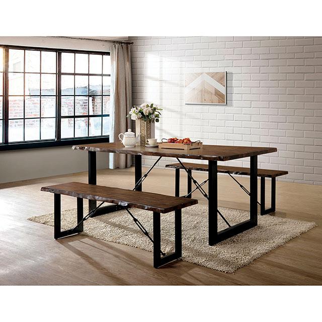 Dulce Walnut/Black Dining Table - Premium Furniture For Less (CA)