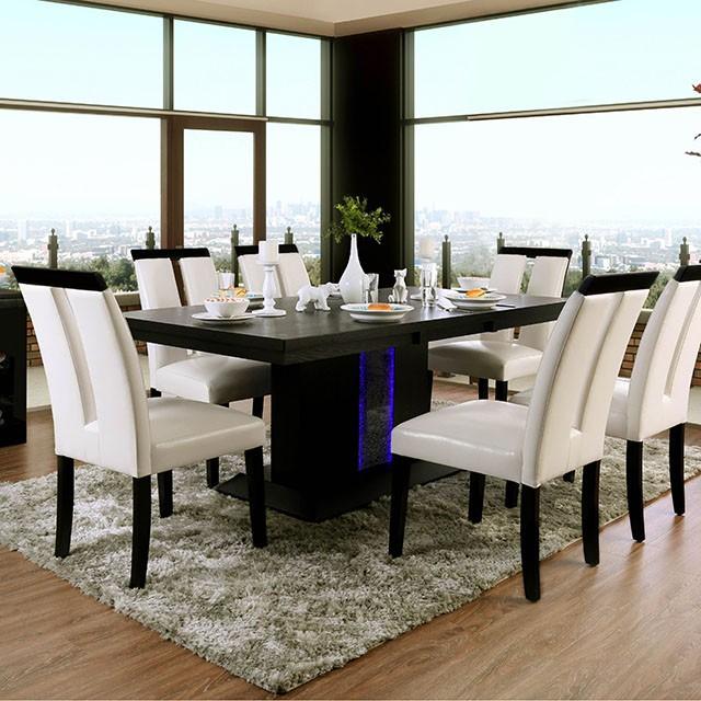 Evangeline Black/Beige Dining Table - Premium Furniture For Less (CA)