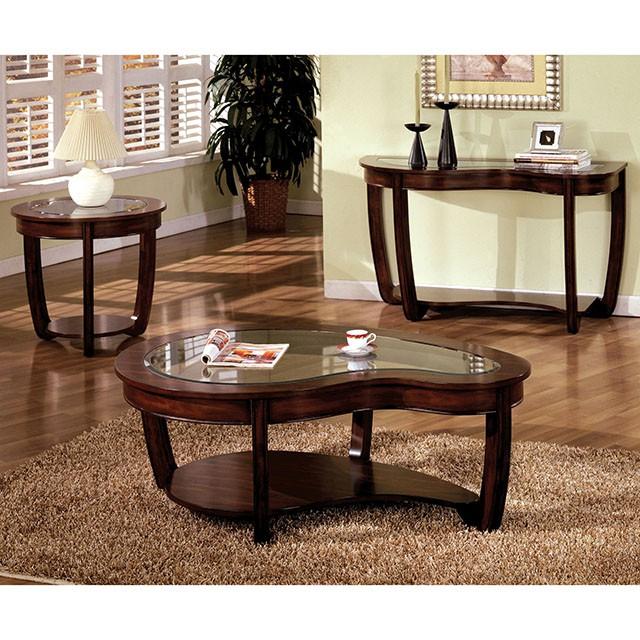 Crystal Falls Dark Cherry Sofa Table - Premium Furniture For Less (CA)