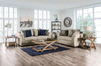 BELSIZE Sofa, Beige/Navy - Premium Furniture For Less (CA)
