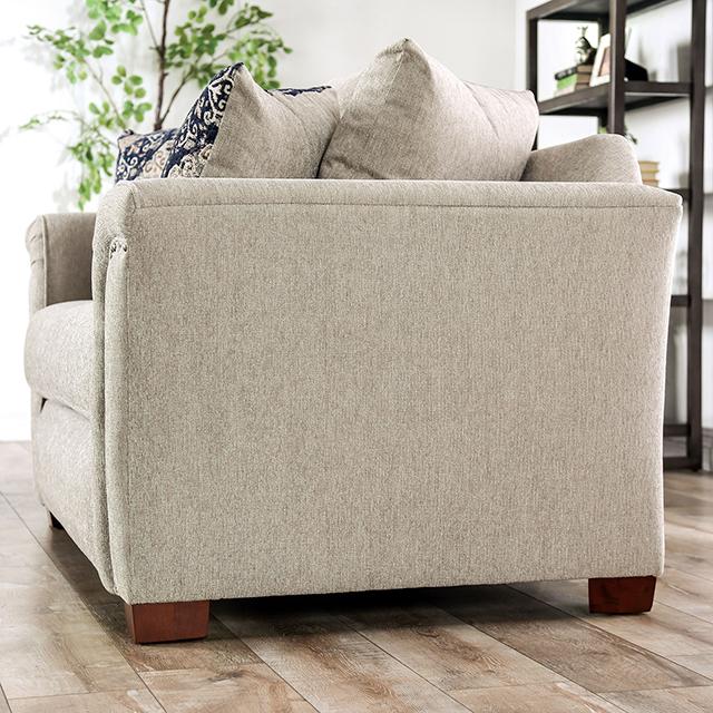 BELSIZE Sofa, Beige/Navy - Premium Furniture For Less (CA)