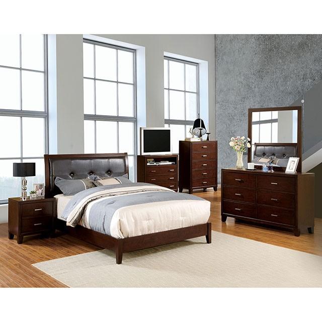 Enrico I Brown Cherry Cal.King Bed