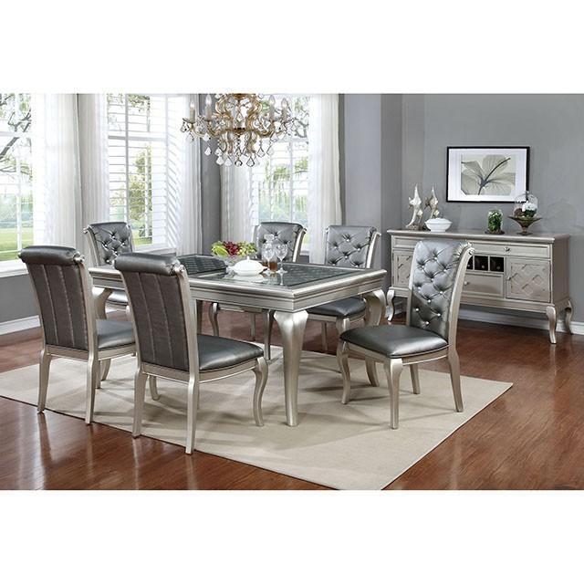 Amina Champagne Dining Table - Premium Furniture For Less (CA)
