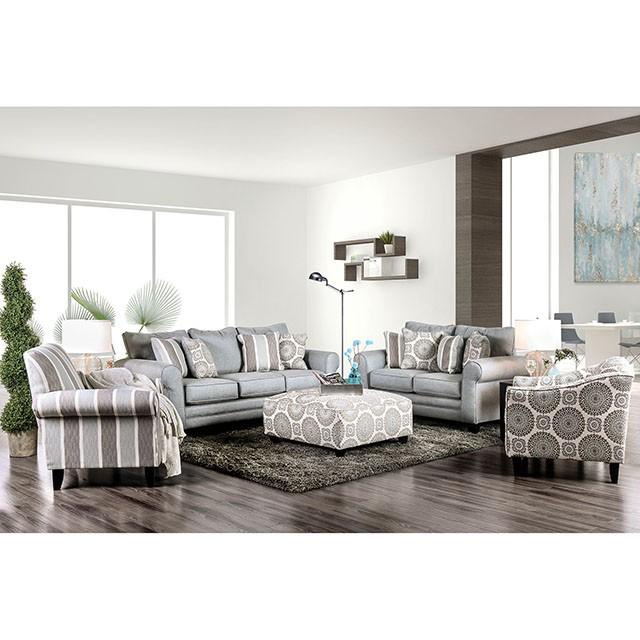 Misty Blue Gray Love Seat