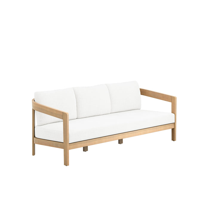 Wesley Patio Sofa, W/ White Cushions