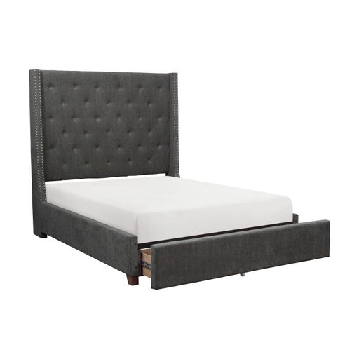 5877KGY-1CKDW* - (3)California King Platform Bed with Storage Footboard image