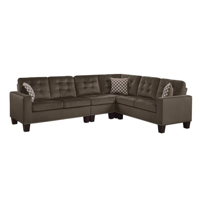 Lantana 2-Piece Reversible Sectional in Chocolate 9957CHSC image